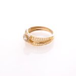 Engraved Ring Yellow Gold Wedding Ring