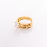 Alliance Chevron Élégance Yellow Gold Wedding Ring