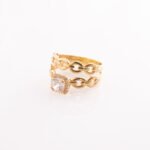 Alliance Paperclip Yellow Gold Wedding Ring