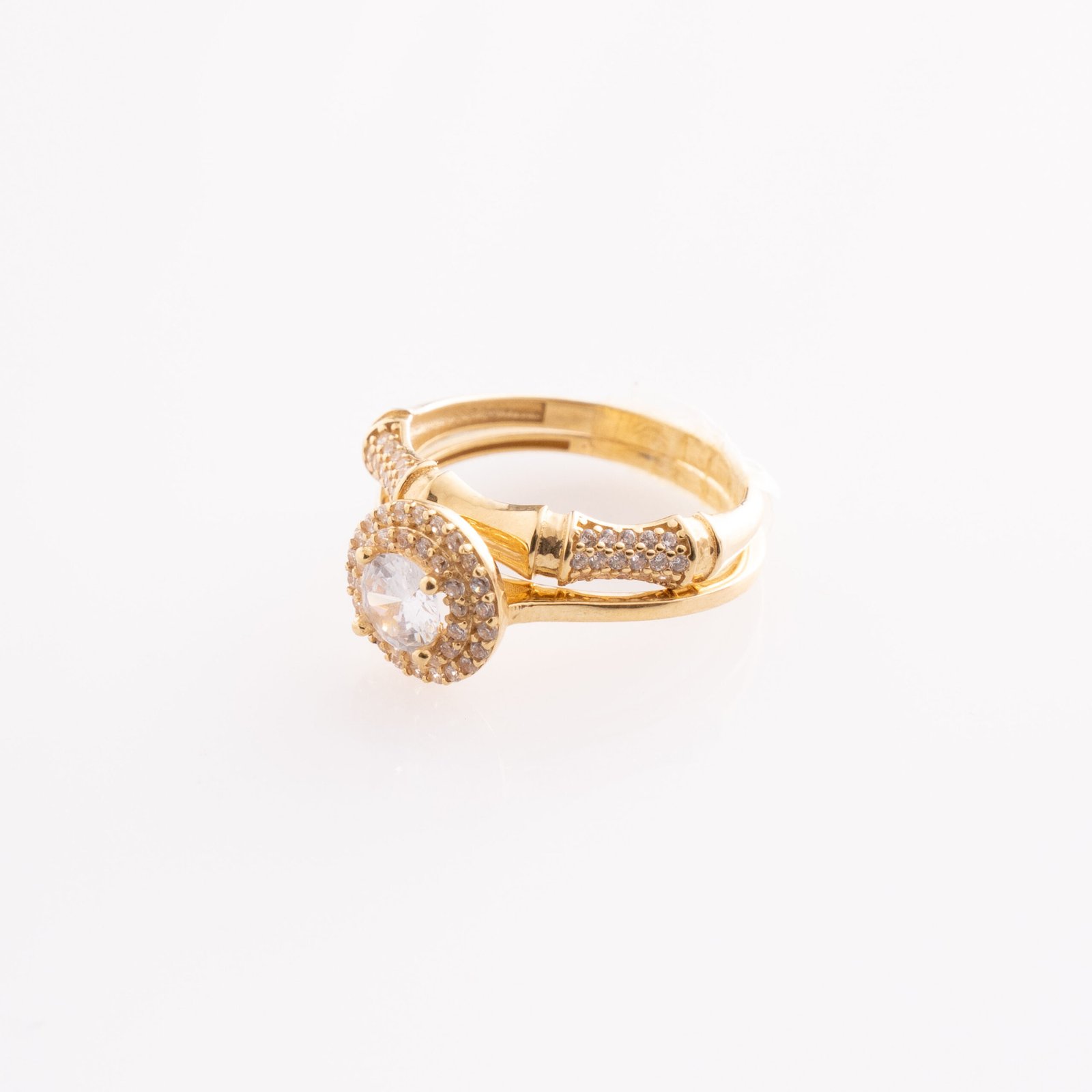DSC03530 Alliance Atlas Zircon Prestige Yellow Gold Wedding Ring - Image 1