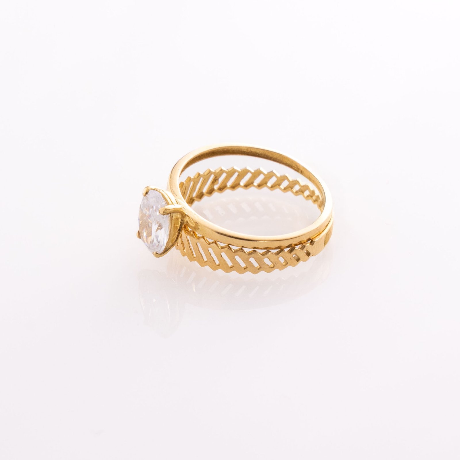 DSC03533 Alliance Ciselée Élégance Yellow Gold Wedding Ring - Image 1