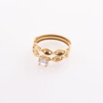Alliance Grains de Café Prestige Yellow Gold Ring