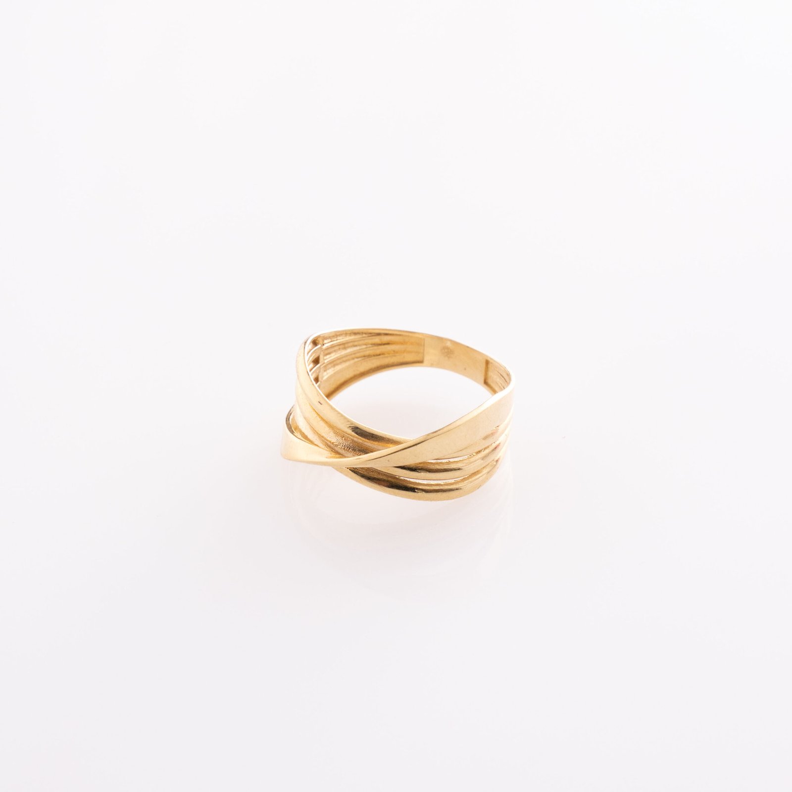 DSC03592 Multi-Lines Entrelacées Yellow Gold Ring - Image 1